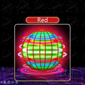 Planet Gates Red Flying Ball Suspension Color LED Automatic Boomerang Ball Black Tech Magic Ball Flying Toys Gyroscopic Anti-Gravity For Children