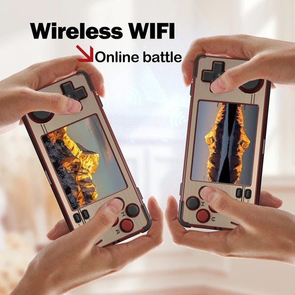 Planet Gates Red Gold / 64G(15K Games) MIYOO A30 Handheld Game Console 2.8'' IPS Screen Linux System Horizontal Retro Emulator Video Console Vibration Motor Kids Gifts