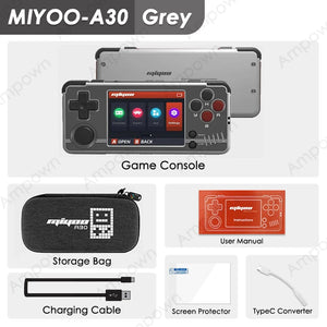 Planet Gates Red Gold / 64G(15K Games) MIYOO A30 Handheld Game Console 2.8'' IPS Screen Linux System Horizontal Retro Emulator Video Console Vibration Motor Kids Gifts