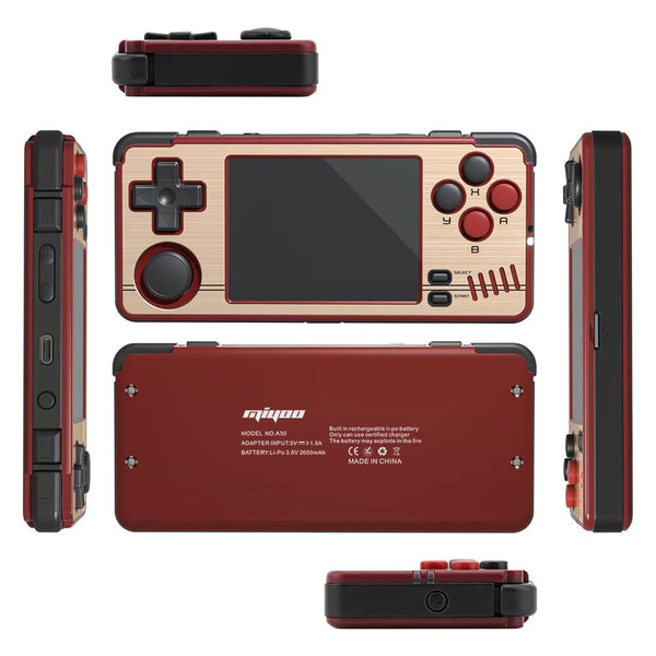 Planet Gates Red Gold / 64G(15K Games) MIYOO A30 Handheld Game Console 2.8'' IPS Screen Linux System Horizontal Retro Emulator Video Console Vibration Motor Kids Gifts