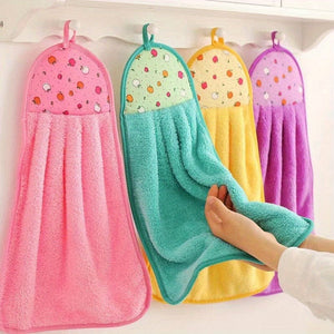 Planet Gates Red Green Purple 3pcs Super Soft Kitchen Hand Towels - Hangable & Absorbent, Bathroom Accessories