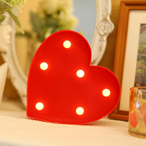 Planet Gates Red Heart S 1pc Red Heart-shaped Decorative Light, Indoor Bedroom Desktop Decoration Night Light, Wedding, Proposal, Party, Holiday Decoration Love Shaped Light, Valentine's Day And Mother's Day Gifts