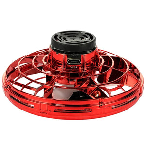 Planet Gates Red Helicopter Spinner Toy 360° Rotating Flying Fingertip Spinners 100mAh with LED Lights for Adult Kids Decompression Toy