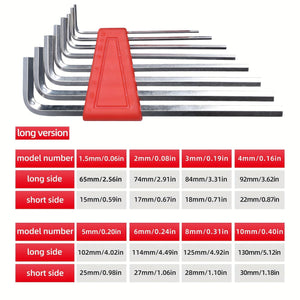 Planet Gates Red hex Wrench Set (Large) Red Hexagonal Wrench Set Tool For Car Repairing