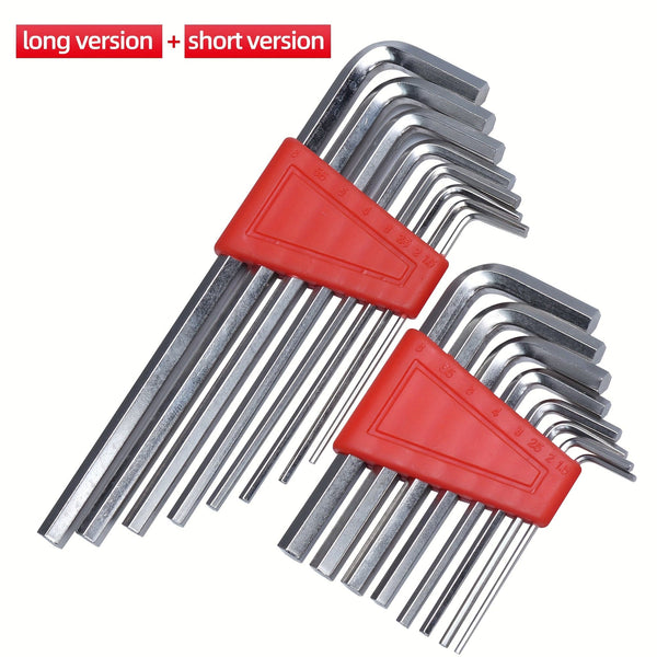 Planet Gates Red hex Wrench Set (Large + Small) Red Hexagonal Wrench Set Tool For Car Repairing
