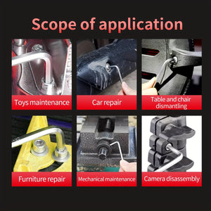 Planet Gates Red Hexagonal Wrench Set Tool For Car Repairing