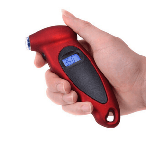 Planet Gates Red High-Precision Digital Tire Pressure Gauge with LCD Display & Backlight - Monitor Your Car's Tyre Air Pressure Accurately!