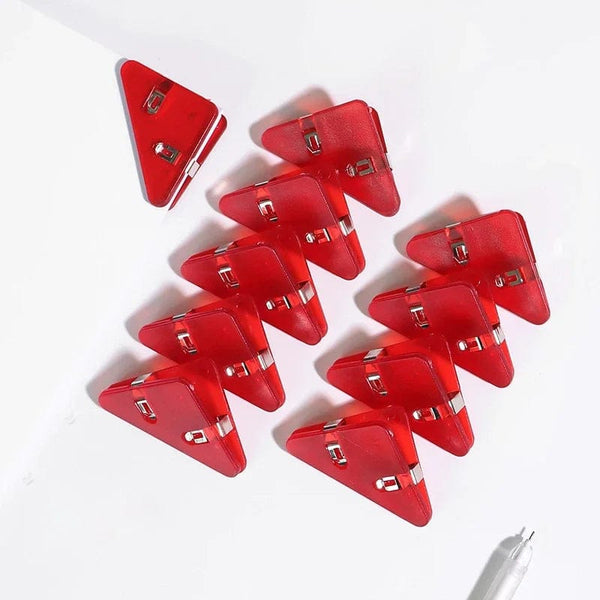 Planet Gates red Kawaii 5pcs Triangle Corner Clips File Paper Clips File Index Photo Clamp Page Holder Korean Stationery Office Desk Organizer