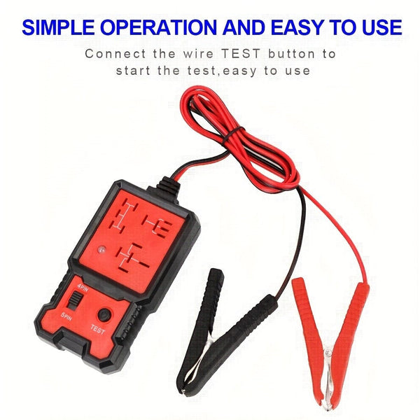 Planet Gates Red LED Indicator Light Car Battery Checker, Automotive Electronic Relay Tester, Car Relay Tester, Universal, 12V