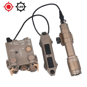 Planet Gates RED M600C NO LOGO DE Surefir M600 M600C M600U M300A Airsoft Powerful Flashlight Tactical  DBAL Red Green Blue Dot Hunting  Airsoft Laser Dual Control