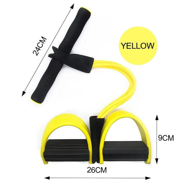 Planet Gates RED Multi Function Tension Rope Bands for Fitness Exercises Elastics Tape Home Resistance Bands 4 Tube Elastic Pedal Puller