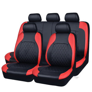 Planet Gates Red PVC Leather Universal Size Car Seat Cover For 5 Seats Fit For Most Cars