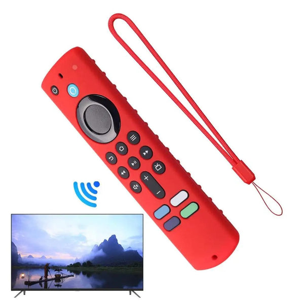 Planet Gates red Remote Protective Case Silicone Protective Sleeve Skin Glow In Dark Compatible For All-new Amazon Fire TV Stick 4K 2023 Remote