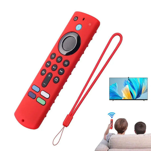 Planet Gates red Remote Protective Case Silicone Protective Sleeve Skin Glow In Dark Compatible For All-new Amazon Fire TV Stick 4K 2023 Remote
