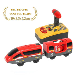 Planet Gates red remote set RC Electric Train Set Remote Control Locomotive Magnetic Train Diecast Slot Toy Fit for Wooden Train Railway Track Toys