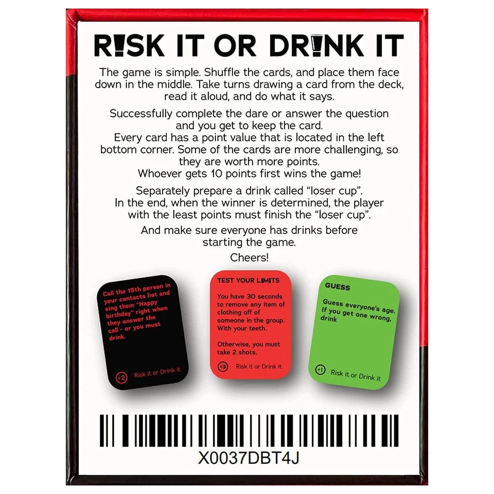 Planet Gates Red Risk It Or Drink It Fun Party Game For College Card Game Drinking Game Pregame Night Hilarious Dares Challenges Questions Adults