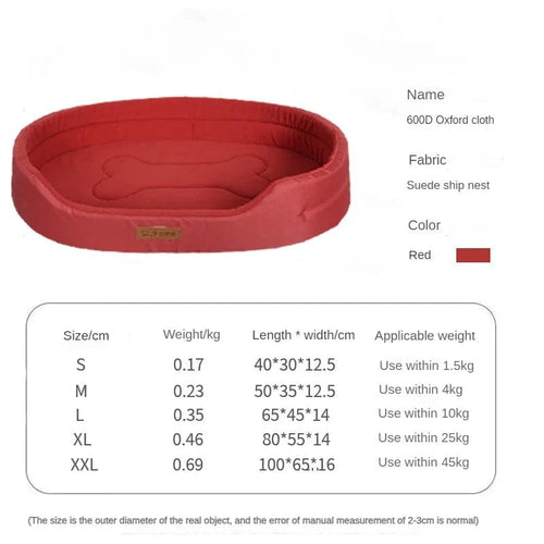 Planet Gates red / S Waterproof and Anti-Mite Sofa Bed for Dogs and Cats, Chew Resistant Mat, Wear-Resistant, Oxford Cloth, Leakproof, Anti-murine In