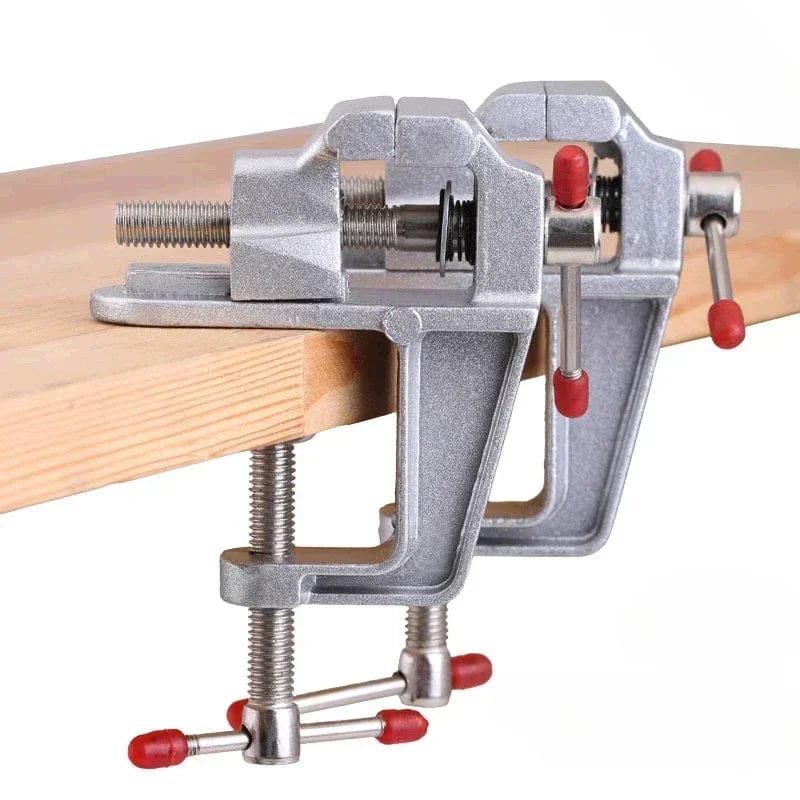 Planet Gates Red Screw Vise for Craft Mold Fixed Repair Tool 35MM Aluminium Alloy Table Bench Clamp Vise Multi-functional Bench Vise Table