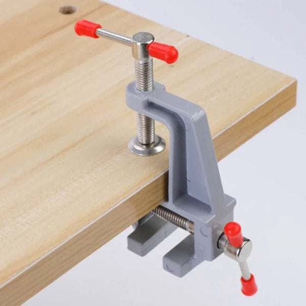Planet Gates Red Screw Vise for Craft Mold Fixed Repair Tool 35MM Aluminium Alloy Table Bench Clamp Vise Multi-functional Bench Vise Table