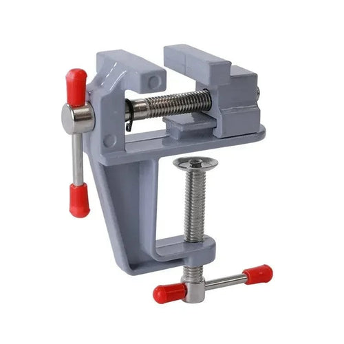 Planet Gates Red Screw Vise for Craft Mold Fixed Repair Tool 35MM Aluminium Alloy Table Bench Clamp Vise Multi-functional Bench Vise Table