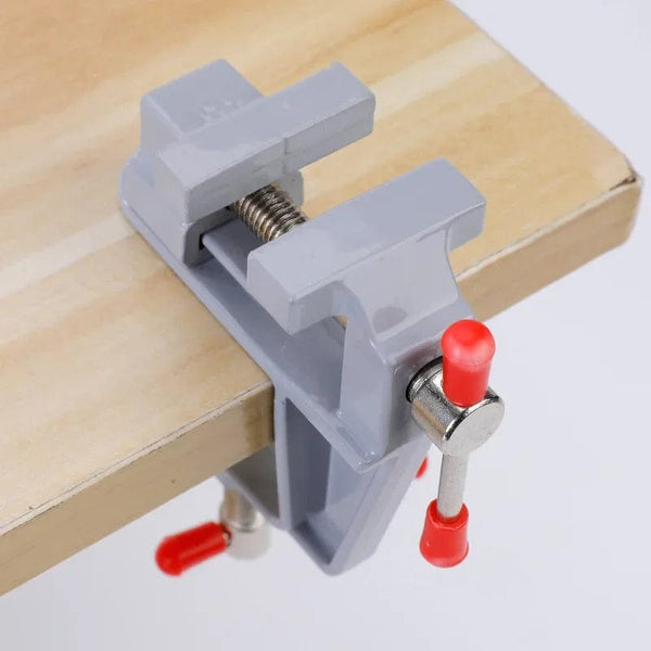 Planet Gates Red Screw Vise for Craft Mold Fixed Repair Tool 35MM Aluminium Alloy Table Bench Clamp Vise Multi-functional Bench Vise Table