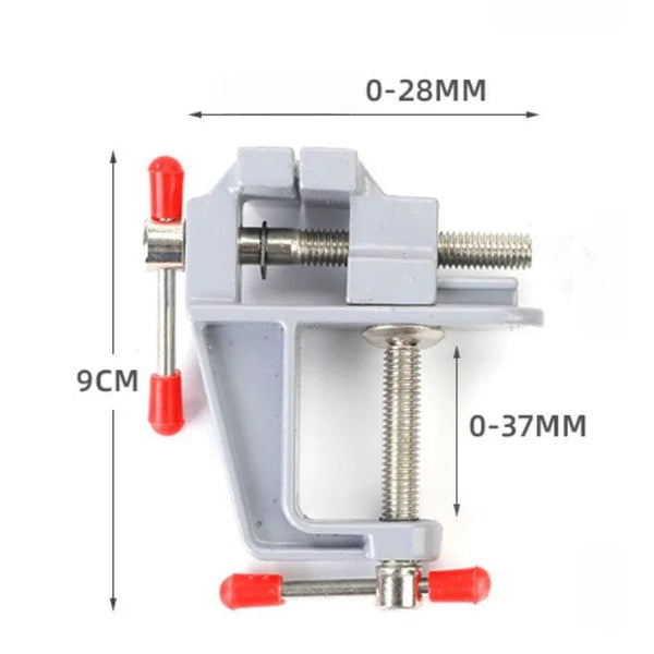 Planet Gates Red Screw Vise for Craft Mold Fixed Repair Tool 35MM Aluminium Alloy Table Bench Clamp Vise Multi-functional Bench Vise Table