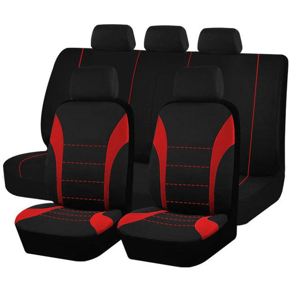 Planet Gates Red Seat Covers 9pcs Set Car Cushion Auto Accessories Seat Protect Five-Seat Universal Black Gray Blue Red