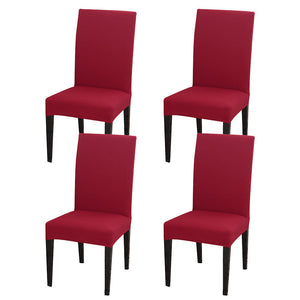 Planet Gates Red / Set  Of  4 4pcs Set/6pcs Set Milk Silk Elastic Home Kitchen Dining Chair Slipcover, Chair Cover, Furniture Protector For Wedding Office Living Room Hotel Home Decor