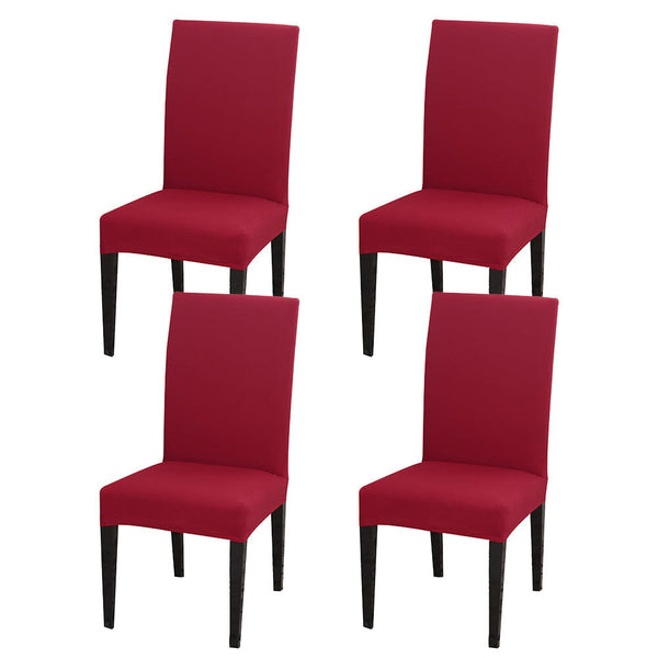 Planet Gates Red / Set  Of  4 4pcs Set/6pcs Set Milk Silk Elastic Home Kitchen Dining Chair Slipcover, Chair Cover, Furniture Protector For Wedding Office Living Room Hotel Home Decor