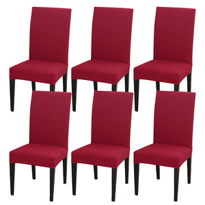 Planet Gates Red / Set  Of  6 4pcs Set/6pcs Set Milk Silk Elastic Home Kitchen Dining Chair Slipcover, Chair Cover, Furniture Protector For Wedding Office Living Room Hotel Home Decor