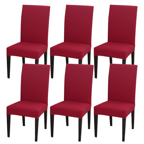 Planet Gates Red / Set  Of  6 4pcs Set/6pcs Set Milk Silk Elastic Home Kitchen Dining Chair Slipcover, Chair Cover, Furniture Protector For Wedding Office Living Room Hotel Home Decor