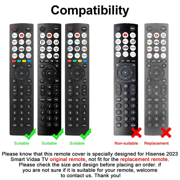 Planet Gates Red Silicone Case Fit for Hisense Smart Vidaa TV remote control EN2J36H EN2F36H EN2D36H ERF2N36H Protective Sheath Cover Anti-Slip ﻿