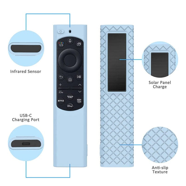 Planet Gates Red Silicone Protective Case For 2022 Samsung Solar Remote Control BN59 BN68 Smart TV Shockproof Cover Sleeve For TM-1990C 2180
