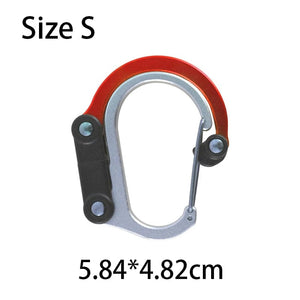 Planet Gates red size S Multifunctional Hybrid Gear Clip Carabiner 360 Degree Rotating Hook Strong Buckle Camping Hiking Travel Backpack Outdoor Gadget