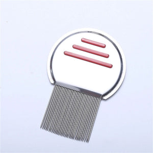 Planet Gates red Stainless Steel Flea Comb Dogs  Lice Combs and Head Lice Nit Comb Flea Combs for dog cat Kid Adult Threaded Comb Grooming tooth