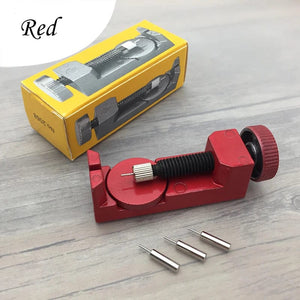Planet Gates Red Strap Remover Watch Band Link Pin Removing Tool Kit for Watchmakers with Pack of 3 Extra Pins Replacement Remover Spring Bar Set