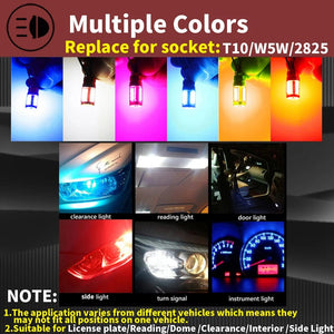 Planet Gates Red / T10 2pcs T10 W5W Car Interior Reading Dome Light Side Marker Lamp 168 194 LED Auto Wedge Parking Bulb For Golf 7 4 6 Mk7 5 Gti Mk5 3