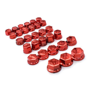 Planet Gates Red Universal 30PCS motorcycle modeling plating nut decorative screw cap For Yamaha FZ1 FAZER FZ6 FZ6R FZ8 XJ6 MT01 MT03 MT-07 MT-09