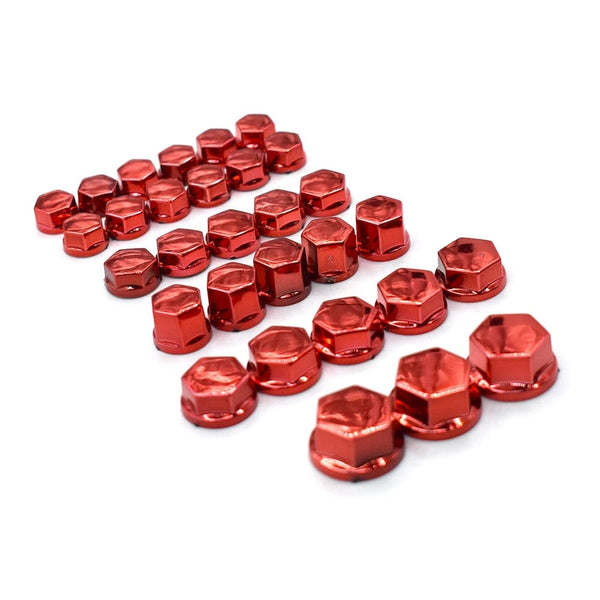 Planet Gates Red Universal 30PCS motorcycle modeling plating nut decorative screw cap For Yamaha FZ1 FAZER FZ6 FZ6R FZ8 XJ6 MT01 MT03 MT-07 MT-09