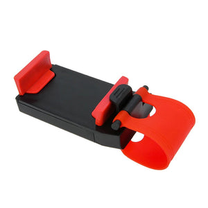 Planet Gates Red Universal Car Bracket Car Steering Wheel Phone Holder Clip Stand Elastic Buckle GPS Navigator Mount Car Phone Holder