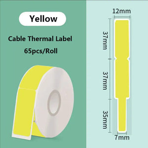 Planet Gates Red Waterproof Scratch-Resistant Cable Thermal Label Stickers For Portable Printer Phomemo D30 Marklife P15 Self-Adhesive Paper