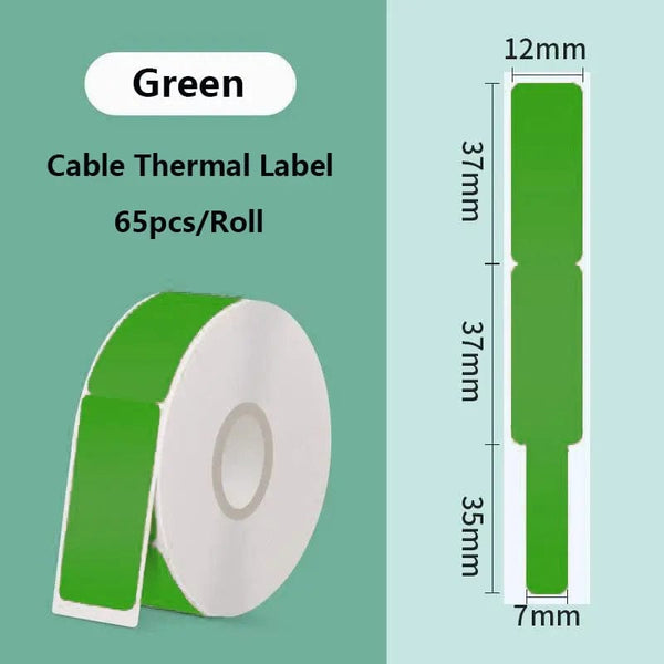 Planet Gates Red Waterproof Scratch-Resistant Cable Thermal Label Stickers For Portable Printer Phomemo D30 Marklife P15 Self-Adhesive Paper