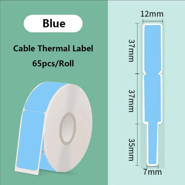 Planet Gates Red Waterproof Scratch-Resistant Cable Thermal Label Stickers For Portable Printer Phomemo D30 Marklife P15 Self-Adhesive Paper