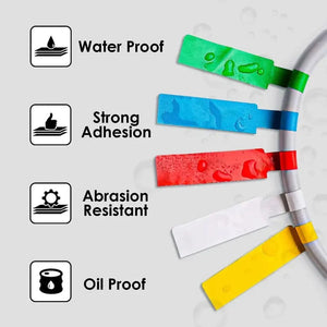 Planet Gates Red Waterproof Scratch-Resistant Cable Thermal Label Stickers For Portable Printer Phomemo D30 Marklife P15 Self-Adhesive Paper