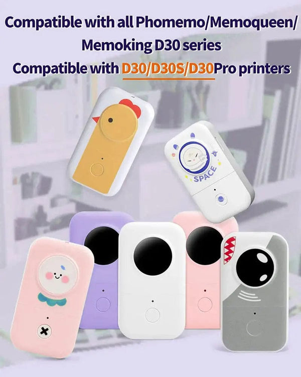 Planet Gates Red Waterproof Scratch-Resistant Cable Thermal Label Stickers For Portable Printer Phomemo D30 Marklife P15 Self-Adhesive Paper