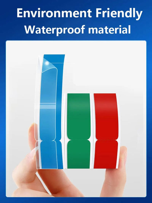 Planet Gates Red Waterproof Scratch-Resistant Cable Thermal Label Stickers For Portable Printer Phomemo D30 Marklife P15 Self-Adhesive Paper