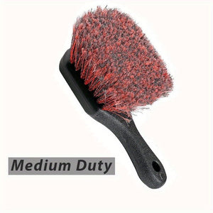 Planet Gates Red Wheel & Tire Brush For Car Rim And All Exterior Surface Soft Bristle Car Wash Brush Cleans Tires & Releases Dirt And Road Grime