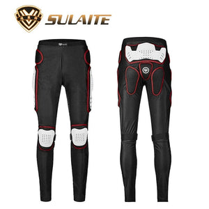 Planet Gates Red White / L SULAITE Motorcycle Armor Trousers Motocross Pants Long Armor Knee Crotch Hip Protection Motorbike Riding Racing Equipment Shorts