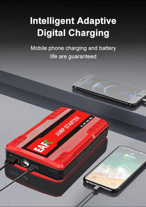 Planet Gates Red with Box / france Car Jump Starter Portable Car Battery Starter 12V Auto Starting Device with LED Light For Auto Battery Booster Buster