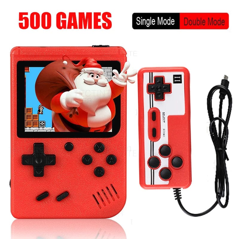 Planet Gates Red with gamepad Portable Retro Mini Video Game Console 8-Bit Handheld Game Player Built-in 500 games AV Out Game Console Gameboy videojuego